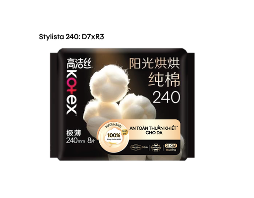 Băng Vệ Sinh Siêu Mỏng Cánh Mặt Bông Cotton 24cm 8 Miếng Kotex ảnh 1
