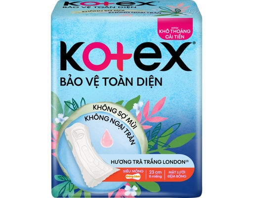 Băng Vệ Sinh Khô Thoáng Siêu Mỏng Không Cánh 23cm 8 Miếng Kotex ảnh 0