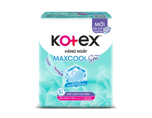 Băng Vệ Sinh Hàng Ngày Mát Lạnh Thư Giãn Cool Siêu Mỏng 40 Miếng Kotex ảnh 0
