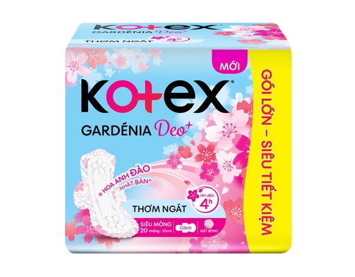 Băng Vệ Sinh Gardenia Deo+ Siêu Mỏng Cánh 23cm 20 Miếng Kotex ảnh 0
