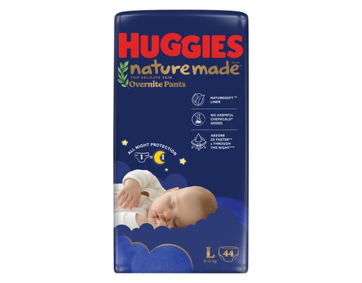 Tã Quần Ban Đêm Nature Made Size L44 Cho Bé Từ 9-14kg 44 Miếng Huggies ảnh 0