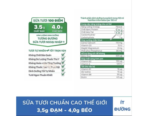 Lốc 4 Hộp Sữa Tươi Tiệt Trùng Ít Đường 180ml Nutimilk ảnh 2