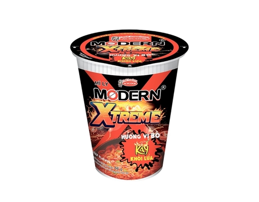 Thùng 24 Mì Ly Hương Vị Xtreme Bò 66g Modern ảnh 1
