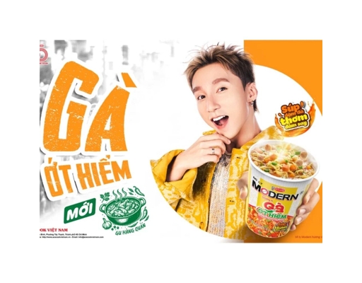 Thùng 24 Mì Ly Hương Vị Gà Ớt Hiểm 63g Modern ảnh 2