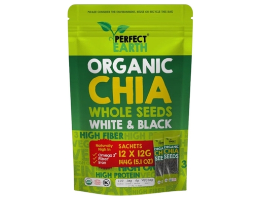 Hạt Chia Hữu Cơ 144g Perfect Earth ảnh 0