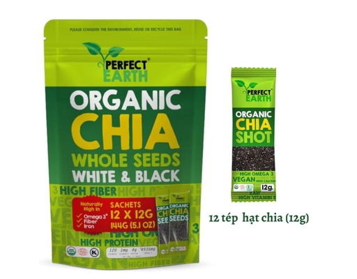 Hạt Chia Hữu Cơ 144g Perfect Earth ảnh 2