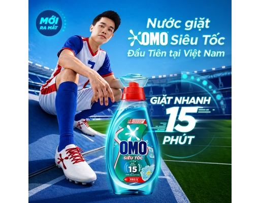 Nước Giặt Siêu Tốc Lưu Hương Tươi Mới Chai 1.2Kg Omo ảnh 2