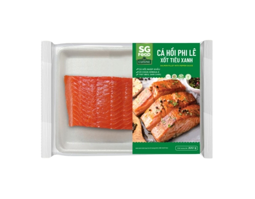 Cá Hồi Fillet Xốt Tiêu Xanh 300g SG Foods ảnh 0