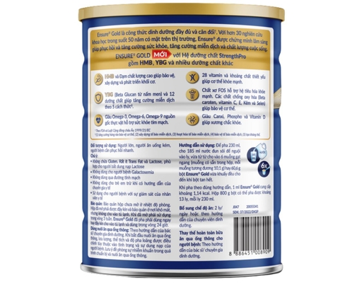 Sữa Bột Hương Vani 800g Ensure ảnh 1