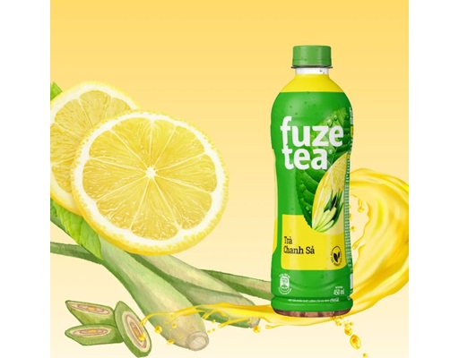 Trà Chanh Với Sả 450ml Fuze ảnh 2