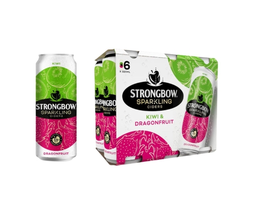 Lốc 6 Lon Nước Trái Cây Lên Men Vị Kiwi Thanh Long 320ml Strongbow ảnh 1