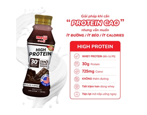 Sữa Whey Đạm Cao Béo Thấp Vị Socola 350ml Meiji ảnh 2
