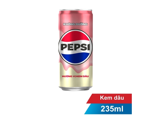 Nước Giải Khát Kem Dâu Không Calo 235ml Pepsi ảnh 0