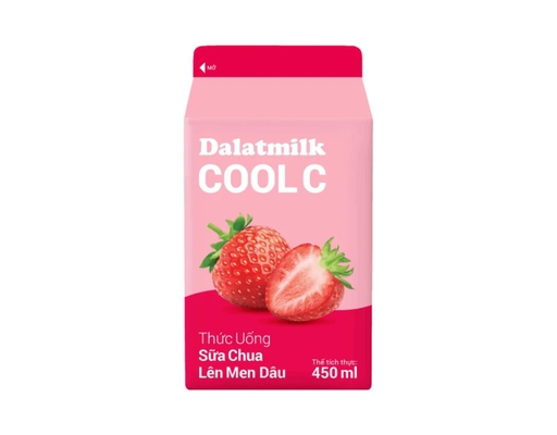 Sữa Chua Uống Lên Men Dâu Cool C 450ml Dalatmilk ảnh 0