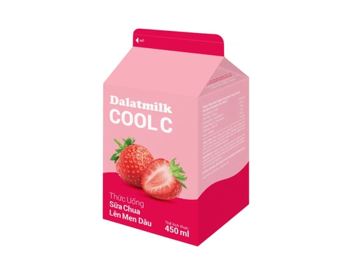 Sữa Chua Uống Lên Men Dâu Cool C 450ml Dalatmilk ảnh 1