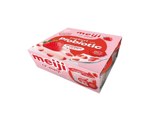 Lốc 4 Hộp Sữa Chua Ăn Vị Dâu Tây 4 x 90g Meiji ảnh 1