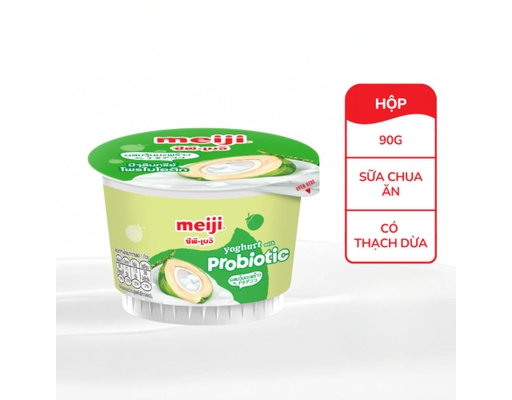 Lốc 4 Hộp Sữa Chua Ăn Vị Thạch Dừa 4 x 90g Meiji ảnh 2