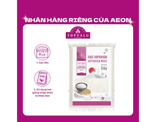 Gạo Japonica Topvalu 5Kg Túi TOPVALU ảnh 0