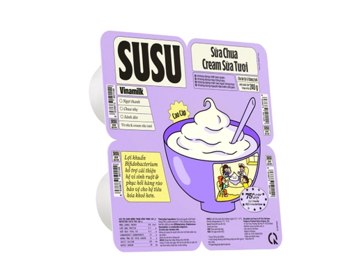 Lốc 4 Hũ Sữa Chua Cream Sữa Tươi Susu 60g Vinamilk ảnh 1