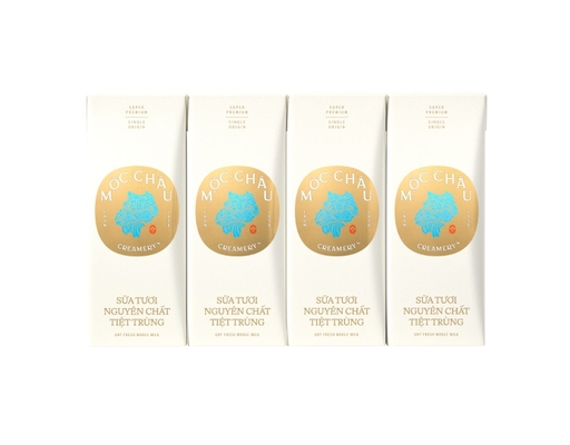Lốc 4 Hộp Sữa Tươi Tiệt Trùng Mộc Châu Creamery Không Đường 180ml Vinamilk ảnh 0