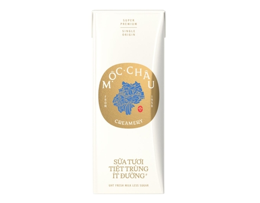 Lốc 4 Hộp Sữa Tươi Tiệt Trùng Mộc Châu Creamery Ít Đường 180ml Vinamilk ảnh 1