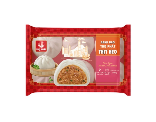 Bánh Bao Nhân Thịt 12 Cái 500g Thọ Phát ảnh 0