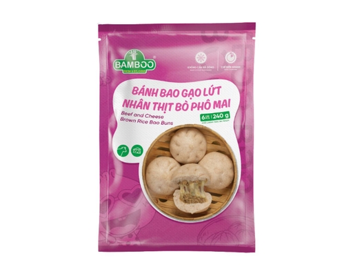 Bánh Bao Gạo Lứt Nhân Thịt Bò Phô Mai 220g Bamboo ảnh 0