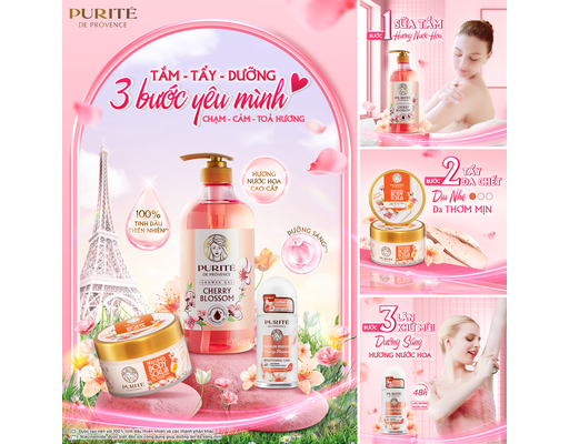 Sữa Tắm Hương Hoa Mẫu Đơn 850ml Purite ảnh 4