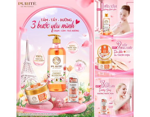 Lăn Khử Mùi Dưỡng Sáng Hương Hoa Anh Đào 50ml Purite ảnh 2