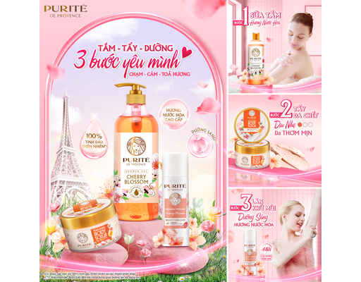 Xịt Khử Mùi Dưỡng Sáng Hương Hoa Hồng 140ml Purite ảnh 3