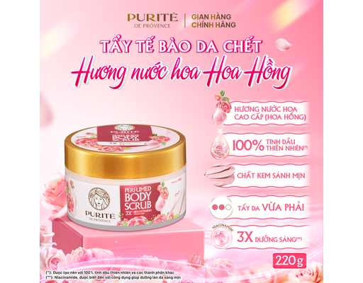 Tẩy Tế Bào Chết Hương Nước Hoa Hoa Hồng 220g Purite ảnh 2