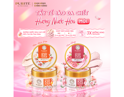 Tẩy Tế Bào Chết Hương Nước Hoa Hoa Anh Đào 220g Purite ảnh 1