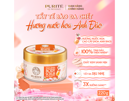 Tẩy Tế Bào Chết Hương Nước Hoa Hoa Anh Đào 220g Purite ảnh 2