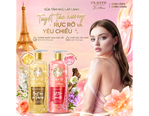 Sữa Tắm Nhũ Hương Nước Hoa D'Allure Tươi Mới Little Secrets 500ml Purite ảnh 1