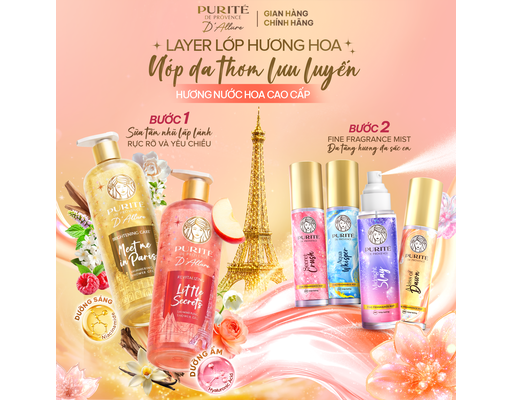 Sữa Tắm Nhũ Hương Nước Hoa D'Allure Tươi Mới Little Secrets 500ml Purite ảnh 4