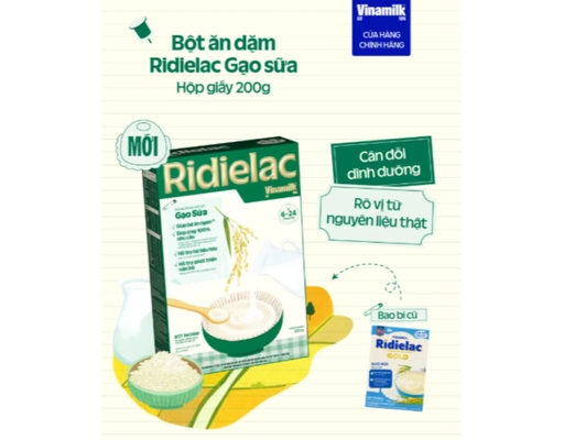 Bột Ăn Dặm Gạo Sữa 200g RiDielac Gold ảnh 1