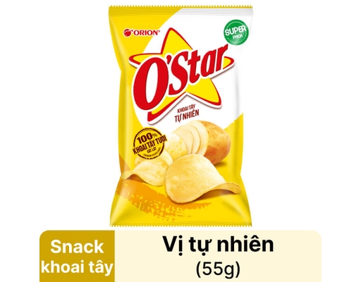 Snack Vị Khoai Tây Tự Nhiên 53g O'star ảnh 3
