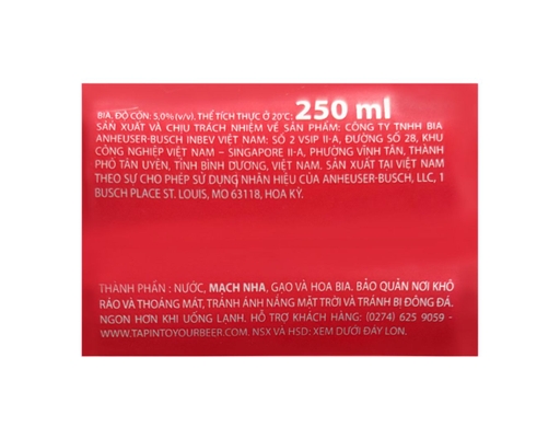 Bia Lon 250ml Budweiser ảnh 3