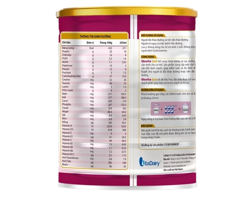 Sữa Bột Gluvita Gold 900g Vitadairy ảnh 1