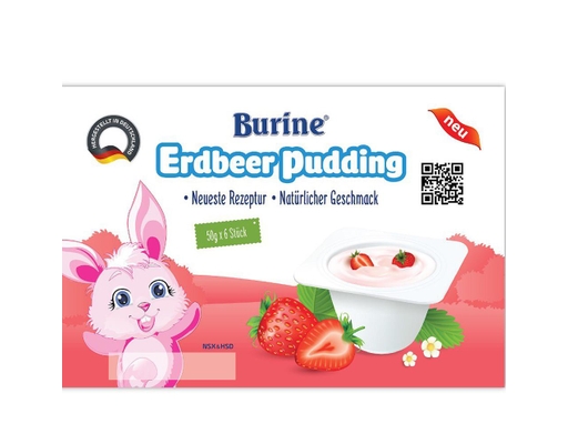 Pudding Dâu Cho Bé 50gx6 (6M+) Burine ảnh 0