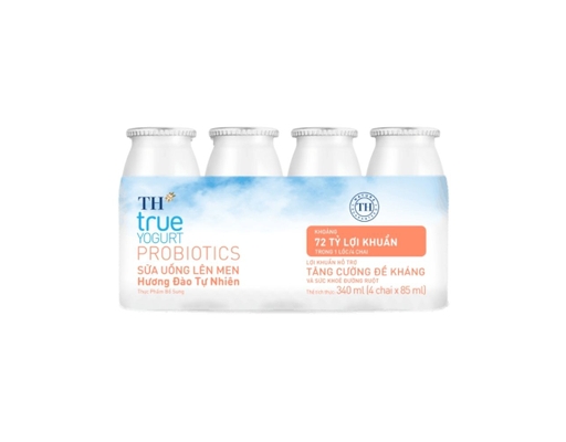 Sữa Uống Lên Men Hương Đào Tự Nhiên 85mlx4 TH True Yogurt Probiotics ảnh 0