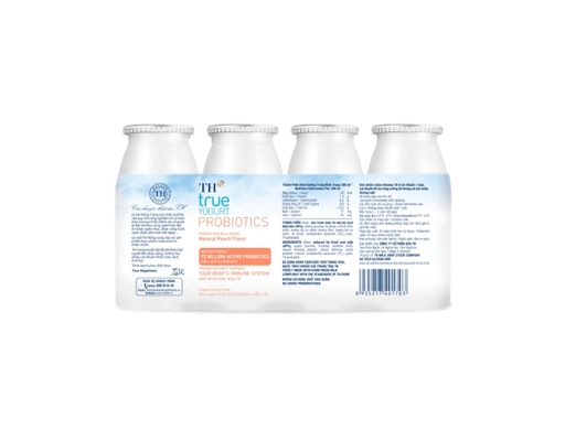 Sữa Uống Lên Men Hương Đào Tự Nhiên 85mlx4 TH True Yogurt Probiotics ảnh 1