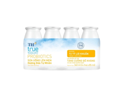 Sữa Uống Lên Men Hương Dứa Tự Nhiên 85mlx4 TH True Yogurt Probiotics ảnh 0