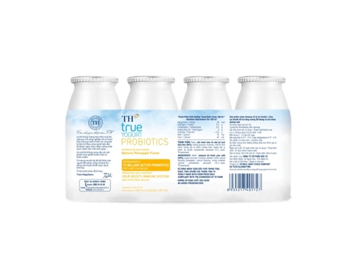 Sữa Uống Lên Men Hương Dứa Tự Nhiên 85mlx4 TH True Yogurt Probiotics ảnh 1