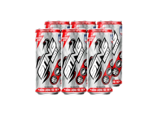 Lốc 6 Nước Tăng Lực Dâu Tây Đỏ Ít Đường 320ml Sting ảnh 1