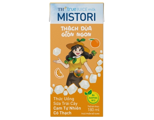 Sữa Trái Cây Thạch Mistori Hương Cam 180mlx4 TH ảnh 1