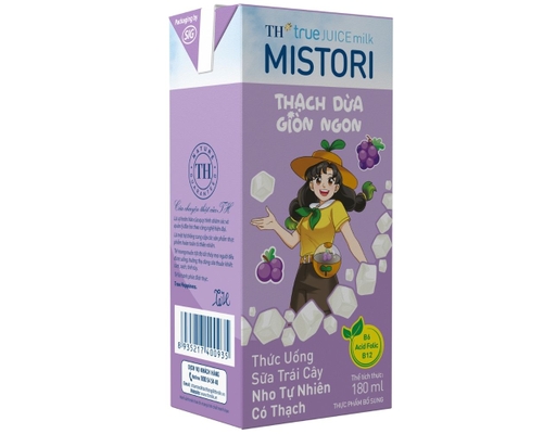 Sữa Trái Cây Thạch Mistori Hương Nho 180mlx4 TH ảnh 2