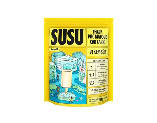 Thạch Phô Mai Que Cao Canxi Vị Kem Sữa Susu 100g Vinamilk ảnh 0