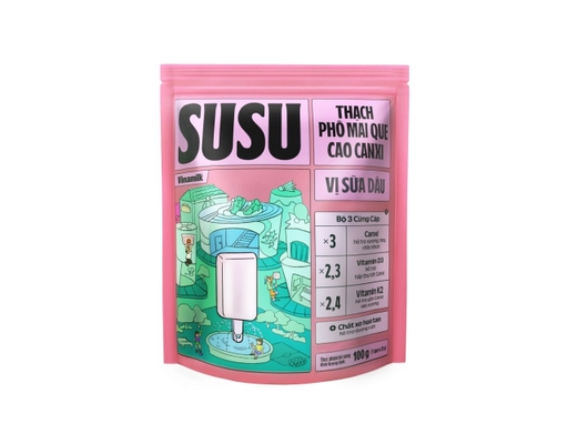 Thạch Phô Mai Que Cao Canxi Vị Sữa Dâu Susu 100g Vinamilk ảnh 0