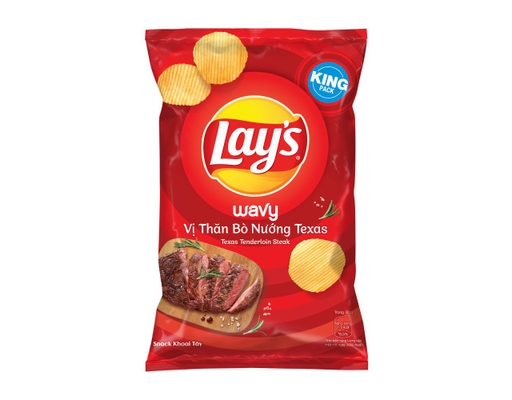 Snack Khoai Tây Thăn Bò Nướng Texas 50g Lay's ảnh 0